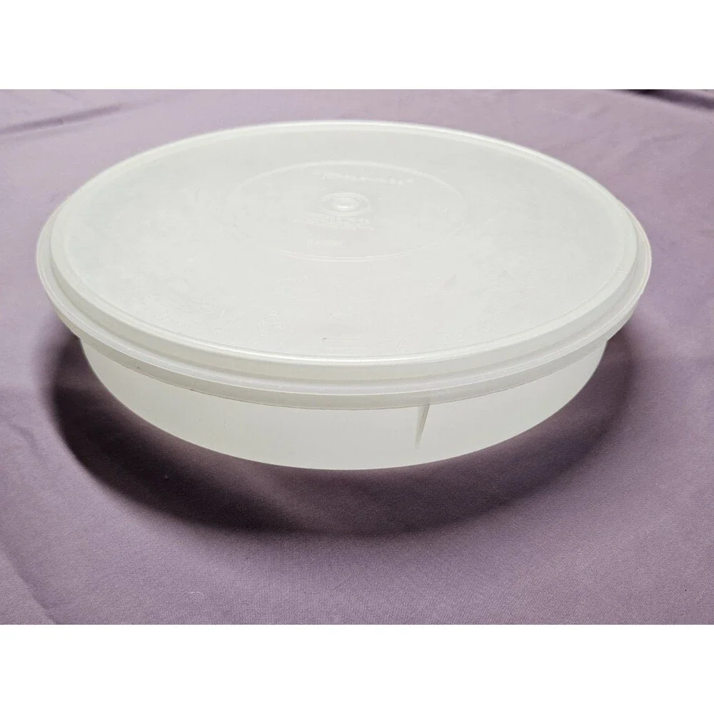 Vintage Tupperware Sheer Cupcake Keeper #242 w/Lid Seal #224 READ